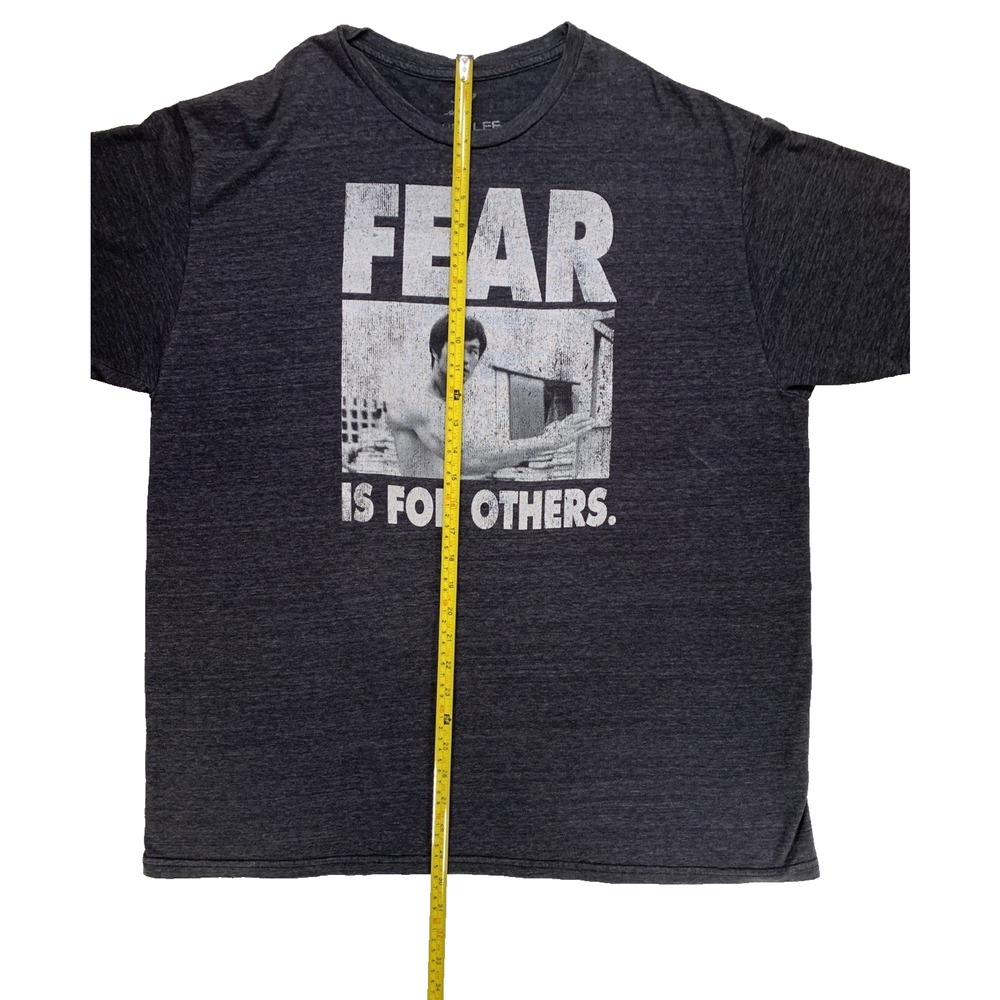 Bruce Lee Fear Is For Others Men's Size 2X Shirt Sleeve T Shirt Used Gray - Picture 4 of 8